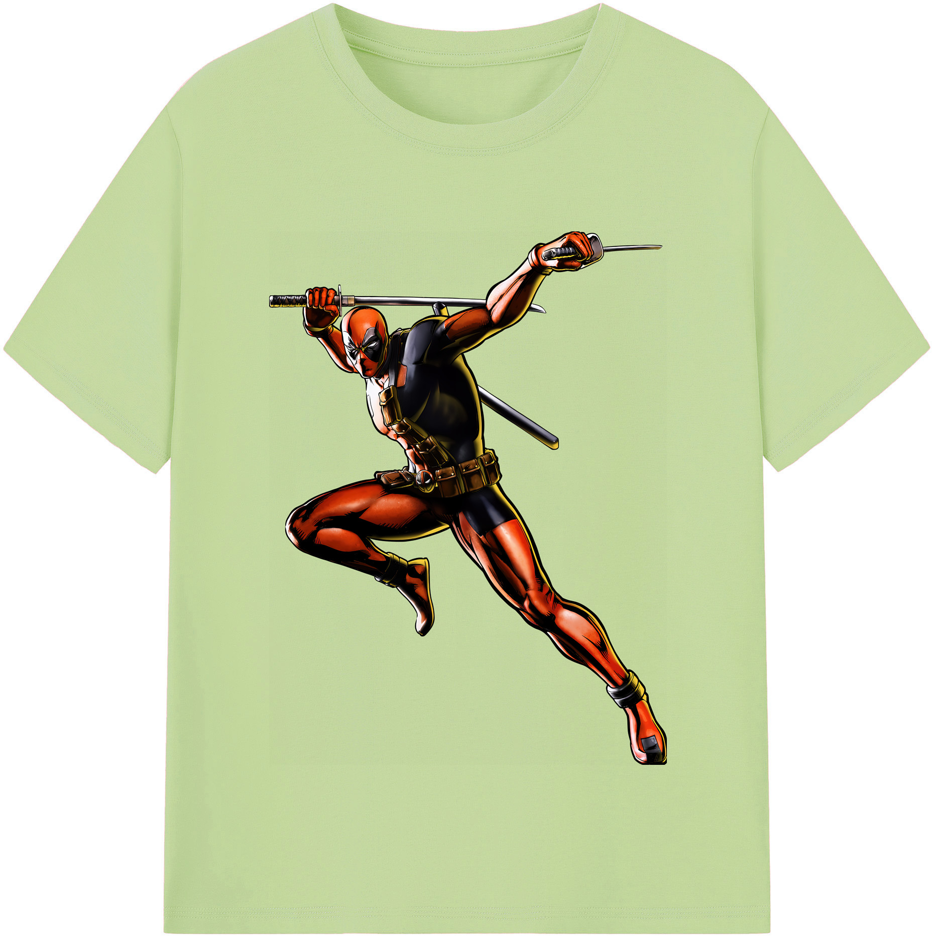 （画像用） Deadpool デッドプール 綿100％半袖Tシャツ（フロントプリント）